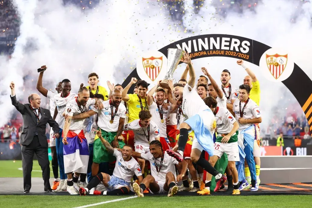 Sevilla se proclamó campeón de la Europa League tras vencer por penales asl AS Roma (Getty)