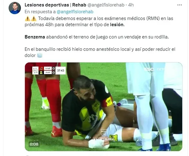 karim benzema lesión liga de arabia neymar cristiano ronaldo