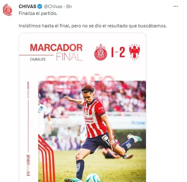 chivas derrota arbitraje polemica rayados monterrey liga mx torneo apertura 2023 jornada 7