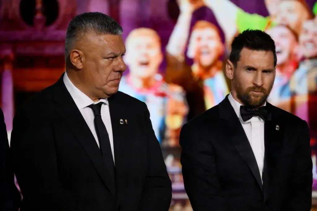 Claudio Fabián Tapia, Presidente de la AFA y Lionel Messi mantienen una relación muy cercana (Getty)