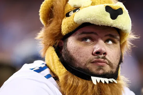 Fan de Detroit Lions vestido de León. Foto: Getty Images