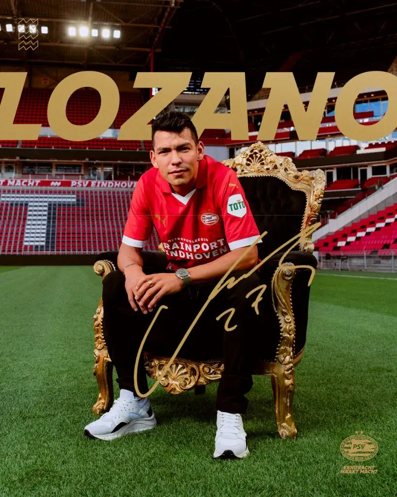 Lozano fue presentdo como un grande en el PSV (PSV)