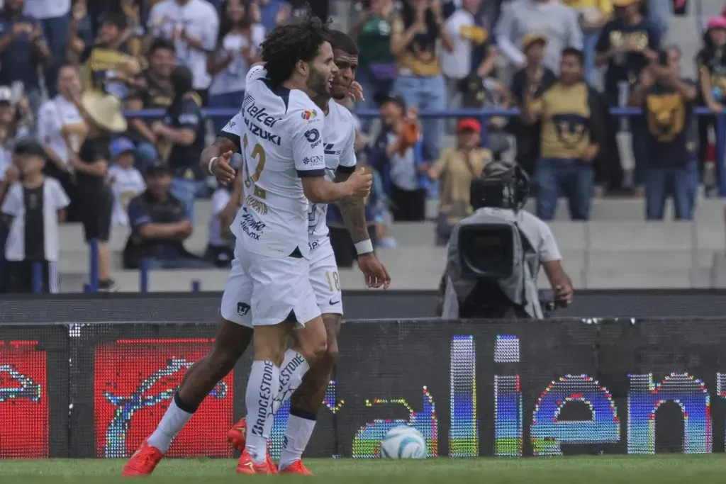 Cesar Huerta en festejo de gol, durante el partido de la jornada 8 del torneo Apertura 2023. Foto: Imago7