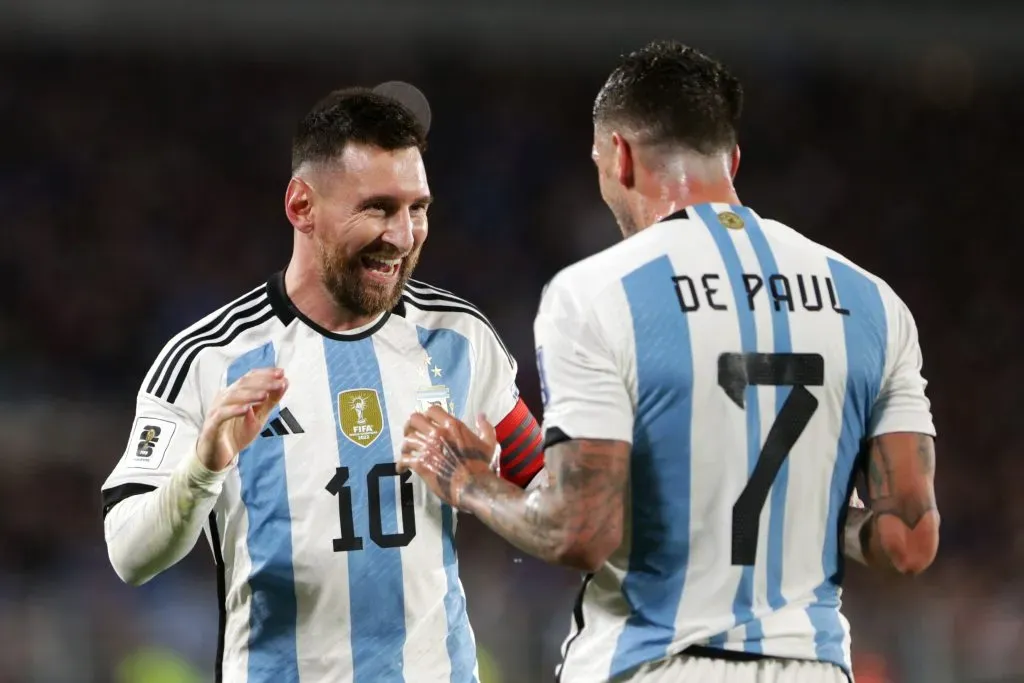 Lionel Messi y Rodrigo de Paul, ambos convocados por su selección (Getty)