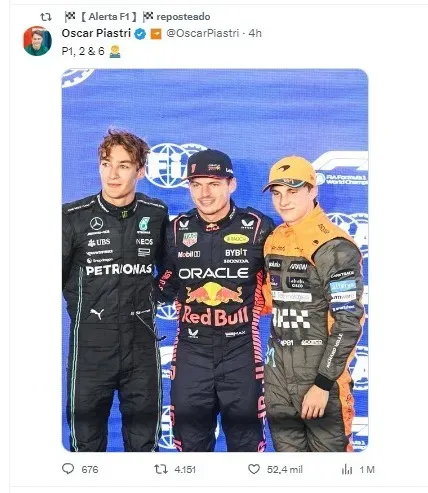 oscar piastri checo perez calificacion gran premio gp de qatar q2 redes sociales red bull max verstappen