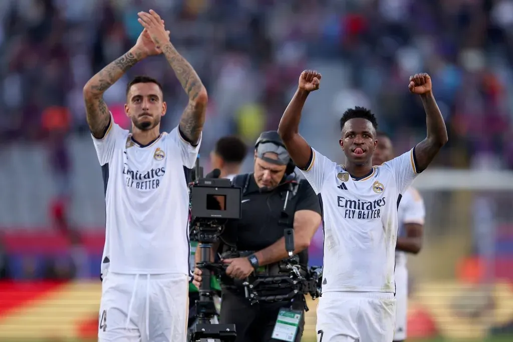 Joselu y Vinicius Junior, figuras del Real Madrid (Getty)