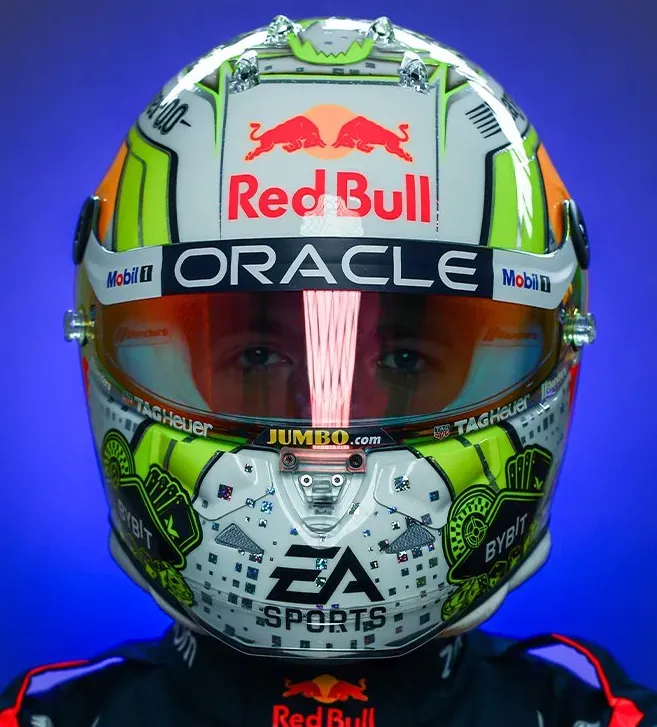 Características del casco que usará Verstappen en Las Vegas