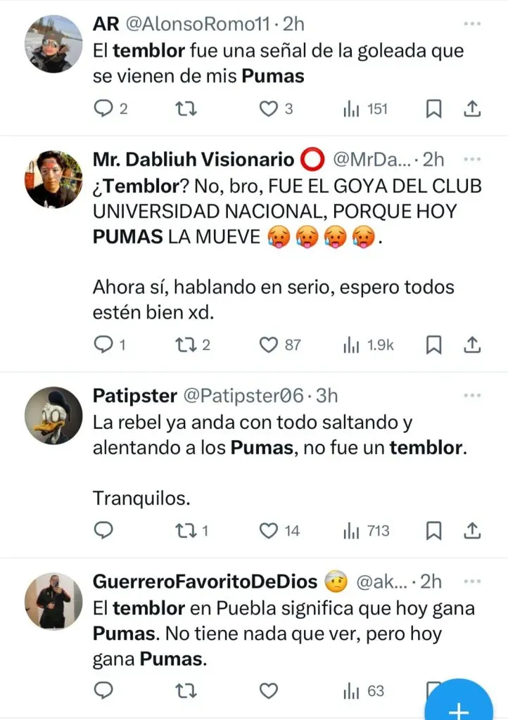 sismo cdmx 7 diciembre pumas tigres