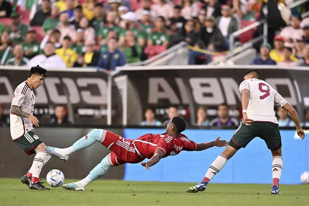 La Selección Mexicana cae ante Colombia en los últimos instantes durante un partido amistoso del MEXTOUR 2023. Foto: Imago7