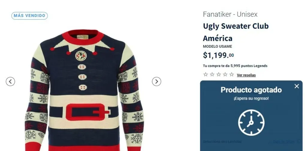ugly sweater america liga mx