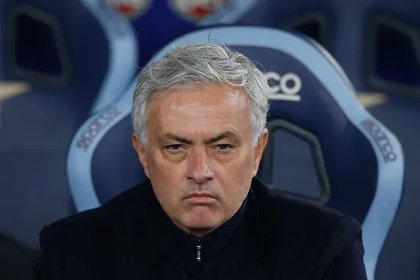 José Mourinho técnico del AS Roma se fue expulsado en la Coppa de Italia. Getty Images