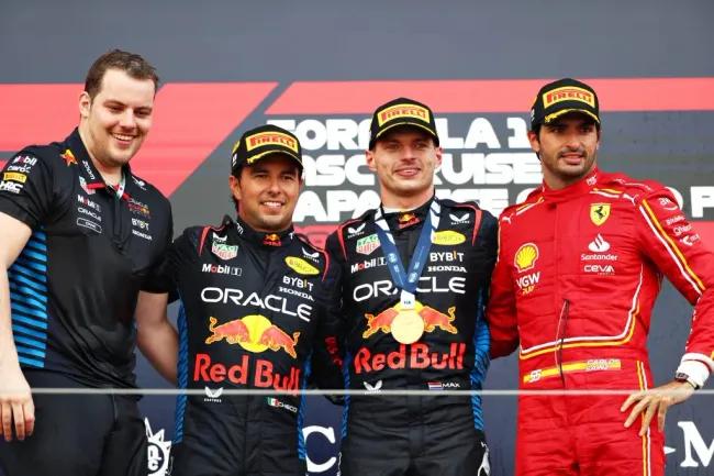Checo Pérez volvió a subirse al podio en la Temporada 2024 de la F1. | Getty Images