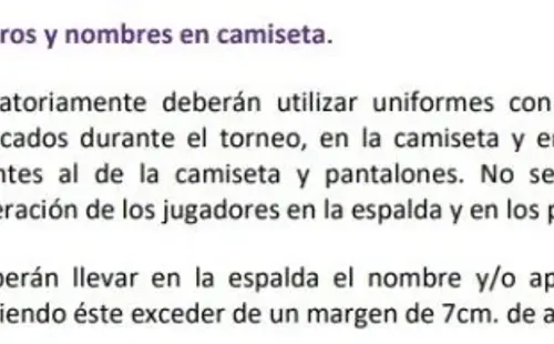 El reglamento de la Superliga actual no permite modificar el número de camiseta