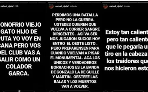 Las historias compartidas por Nahuel Ojeda en Instagram.