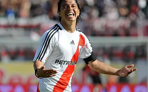 Gallardo, en 2009, jugando para River.
