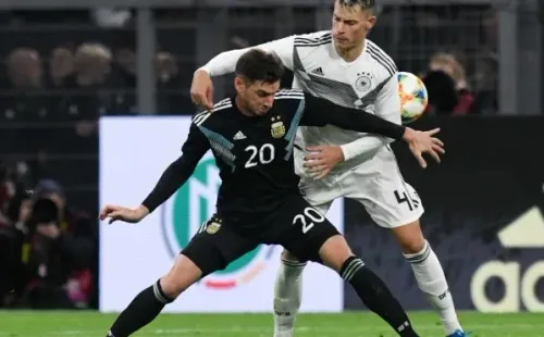 Lucas Alario brilló en el empate entre Argentina y Alemania: metió un gol y una asistencia. (Foto: Getty)