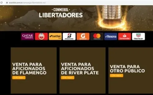 Así es la portada de la web adonde se consiguen las entradas.