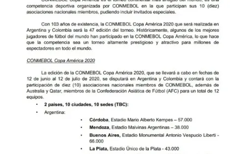 Esto es lo que dice el comunicado emitido por Conmebol.