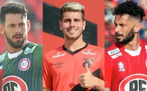 Augusto Batalla, Tomás Andrade y Marcelo Larrondo, tres de los cuatro futbolistas que deben volver a River.
