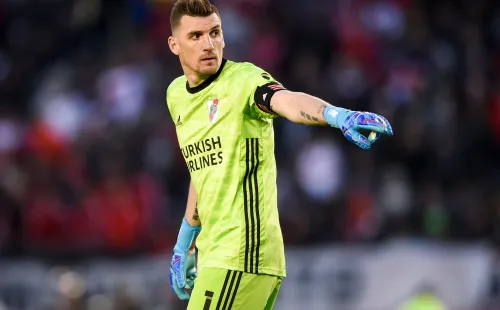 Franco Armani, totalmente de verde como frente a Boca. (FOTO: Getty)