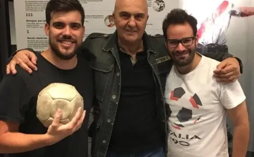 Carlos Morete se acercó al Museo River para realizar la entrevista con los directores.