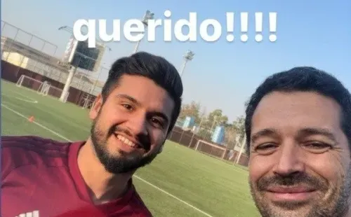 Morán Correa en la cancha auxiliar previo al cambio de sede. (@fernando_guarini)