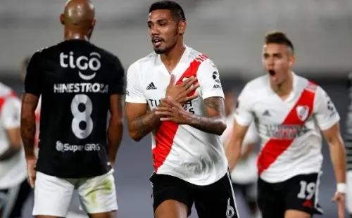 Hector Martínez marcó su primer gol con River hace dos semanas en el partido ante Junior. (Foto: Getty).
