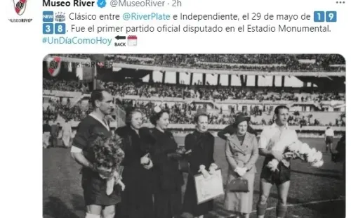 El Museo River recordó la fecha en sus redes sociales (Captura)