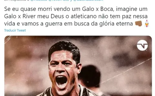 tuits hinchas mineiro river