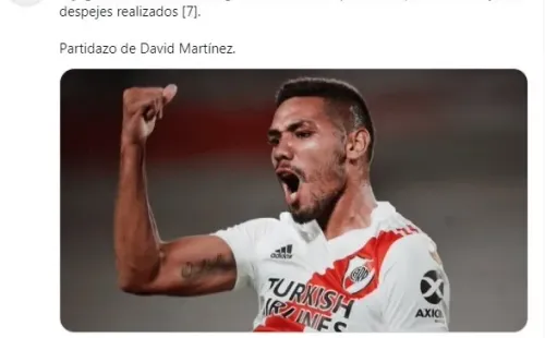 Los increibles numeros de Martínez. (Foto: @Sudanalytics_).