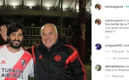 El comentario de Ariel Ortega en la foto del Chori Domínguez (Captura)