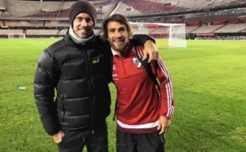 Ponzio y Pieres posando juntos en el Monumental