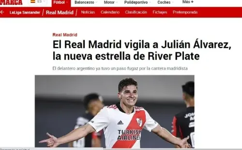 La noticia que salió en el diario Marca en las últimas horas (Captura)