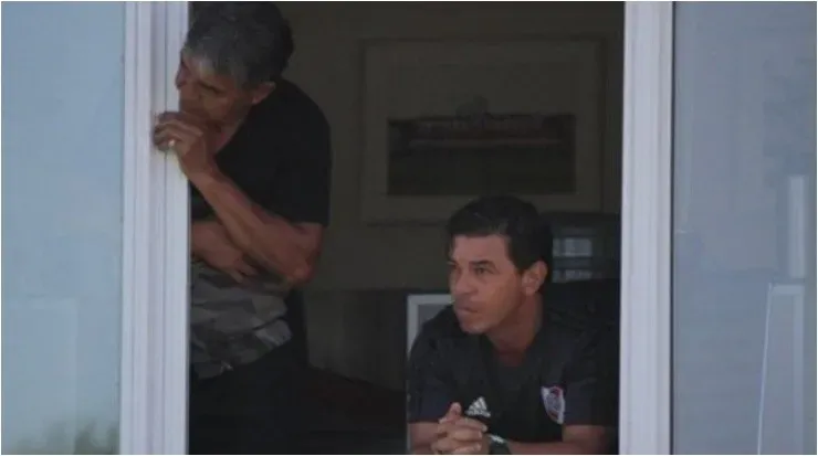 Marcelo Gallardo desde su ventanal en el River Camp