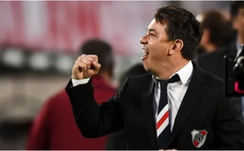 La corbata de Marcelo Gallardo en homenaje a Labruna (Getty)