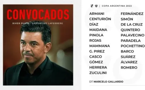 Los convocados para enfrentar a Lafe (Foto: Prensa River)