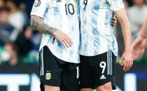 Julián celebrando con Messi en Wembley (Instagram)