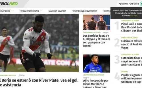 Futbol Red también se hizo eco del gran partido de Borja