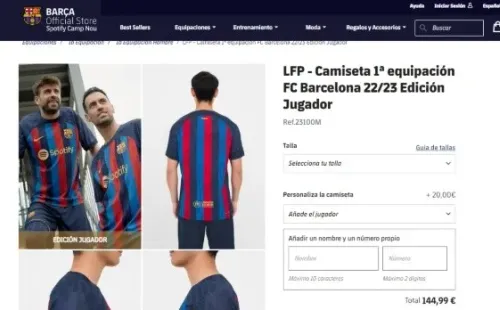Foto: tienda oficial del Barcelona