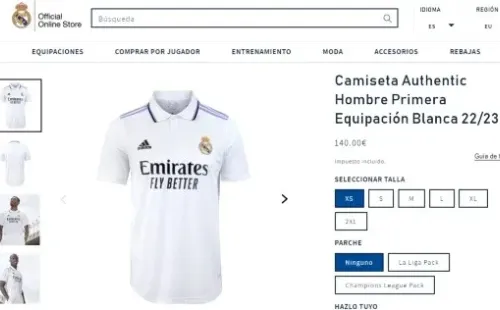 Foto: tienda oficial del Real Madrid