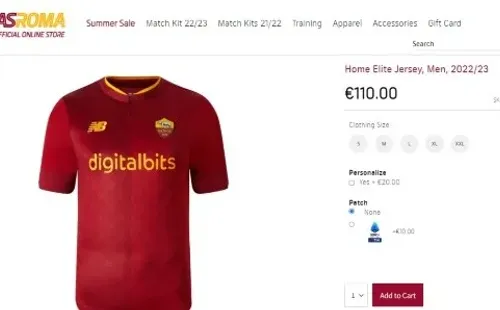 Foto: tienda oficial de la Roma