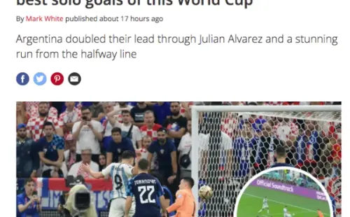 “Julián Álvarez acaba de marcar uno de los mejores goles de este Mundial”