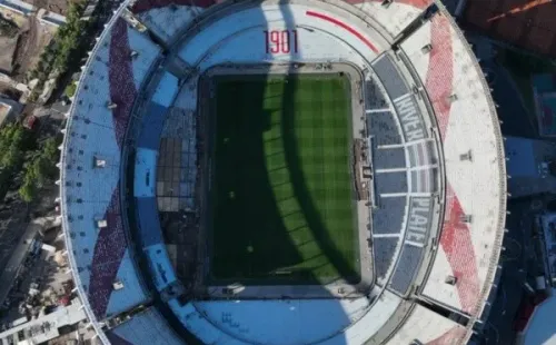 Una de las tomas aéreas del Monumental (Foto: Prensa River)