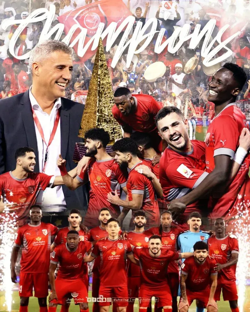 El afiche de Al-Duhail campeón (Foto: @DuhailSC)