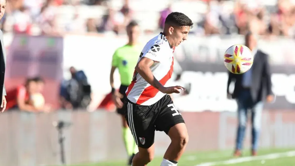 López Muñoz debutó ante Tigre a mediados de 2019. Foto: @RiverPlate.