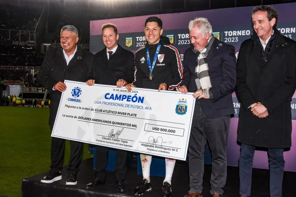 River recibió 500 mil dólares por parte de la Conmebol. Foto: @CONMEBOL