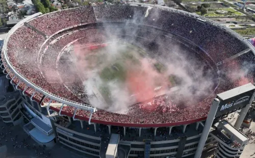 Imponente imagen del Monumental. (Foto: @RiverPlate).