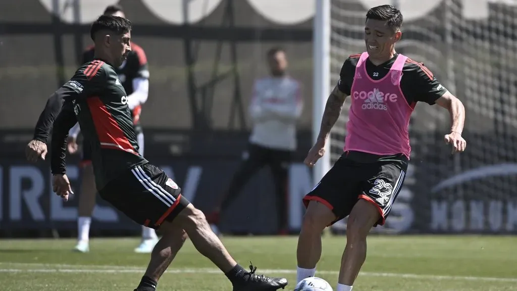 El plantel millonario hizo fútbol en Ezeiza pensando en Colón.