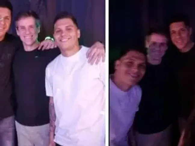 Juanfer y Enzo Pérez en el cumple de Armani. (Foto: Instagram).