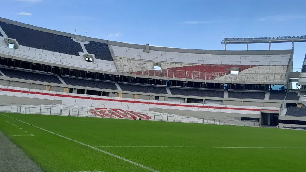 Así está el Monumental. (Foto: @ObrasRiverPlate).